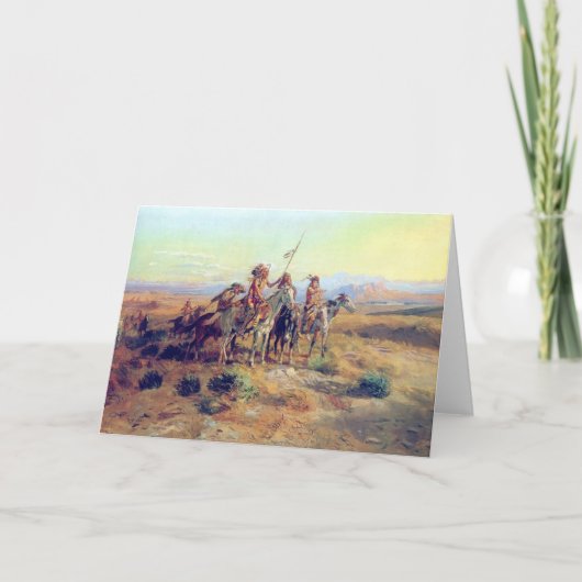 C M Russell "The Scout"グリーティングカード カード (正面)