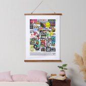 C’Mon Get Happy – Retro Pop Culture Collage 吊り下げ型タペストリー (寝室)