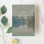 C. Monet, fine art inspired wedding invitation 招待状
