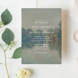 C. Monet, fine art inspired wedding invitation 招待状