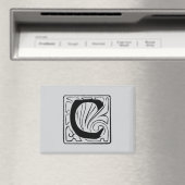 C Monogramm schwarz マグネット (インサイチュ (食洗機))