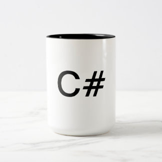 C# .NETソフトウェアプログラマーコーヒーか茶マグ ツートーンマグカップ