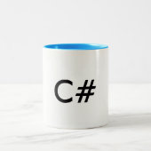 C# .NETソフトウェアプログラマーコーヒー・マグ ツートーンマグカップ (中央)