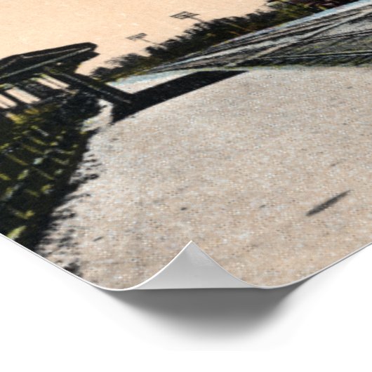 C & NW鉄道倉庫 ポスター (角)