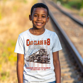C&OクラスH-8アレゲニー機関車 - アメリカ国旗 Tシャツ