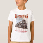 C&OクラスH-8アレゲニー機関車 - アメリカ国旗 Tシャツ (正面)