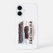C&OクラスH-8アレゲーニー機関車 - アメリカ国旗 iPhone 16ケース (裏面)