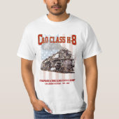 C&OクラスH-8アレゲーニー機関車 - アメリカ国旗 Tシャツ (正面)