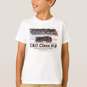 C&OクラスH-8アレゲーニー機関車 - アメリカ国旗 Tシャツ (正面)