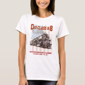 C&OクラスH-8アレゲーニー機関車 - アメリカ国旗 Tシャツ (正面)