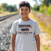C&OクラスH-8アレゲーニー機関車 - アメリカ国旗 Tシャツ
