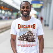 C&OクラスH-8アレゲーニー機関車 - アメリカ国旗 Tシャツ