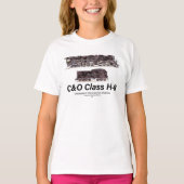 C&OクラスH-8アレゲーニー蒸気機関車プロフィール Tシャツ (正面)