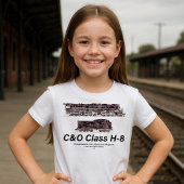 C&OクラスH-8アレゲーニー蒸気機関車プロフィール Tシャツ