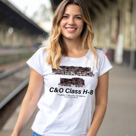 C&OクラスH-8アレゲーニー蒸気機関車プロフィール Tシャツ