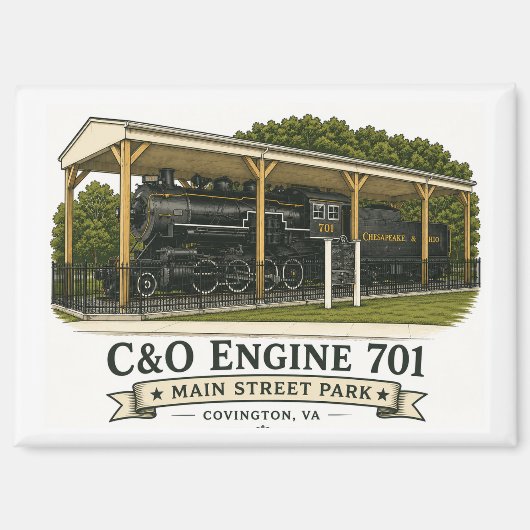 C&O機関車701マグネット マグネット (正面)