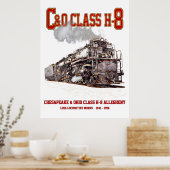 C&O Class H-8 2-6-6-6 Allegheny Steam Locomotive ポスター (キッチン)