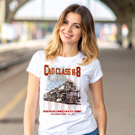 C&O Class H-8 Allegheny Locomotive - American flag Tシャツ