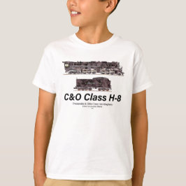 C&O Class H-8 Allegheny Steam Locomotive Profile Tシャツ
