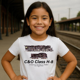 C&O Class H-8 Allegheny Steam Locomotive Profile Tシャツ