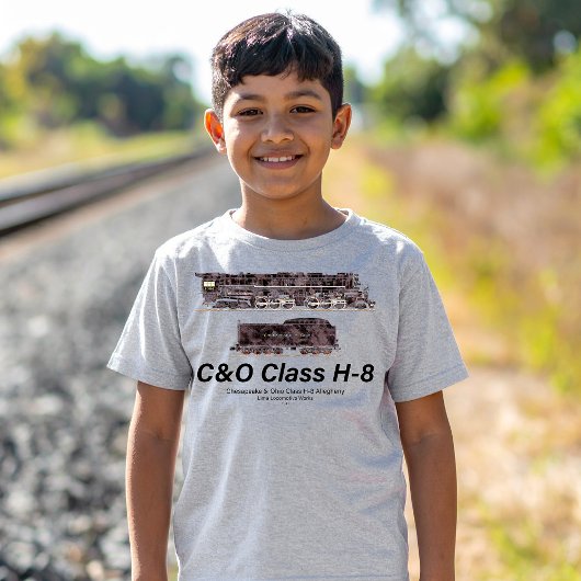 C&O Class H-8 Allegheny Steam Locomotive Profile Tシャツ