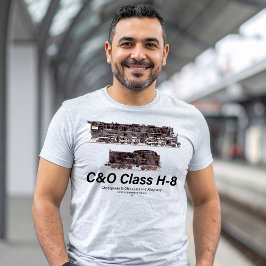 C&O Class H-8 Allegheny Steam Locomotive Profile Tシャツ