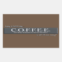 C.O.F.F.E.E. ❤ステッカーアートクリスチャンハート頭字語