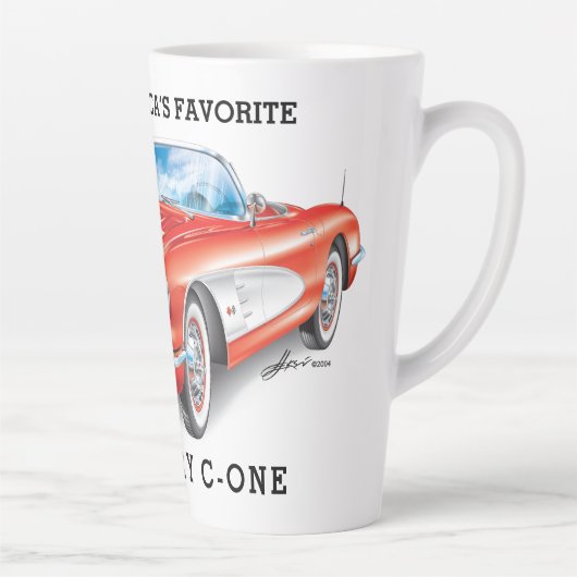 C-ONE自動車アート カフェラテマグ (右)