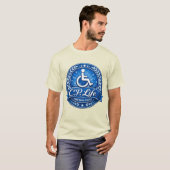 C.P. Life - 脳性まひデザイン Ver.1 Tシャツ (正面フル)