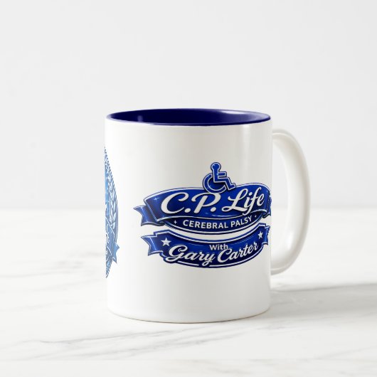 C.P. Life - 脳性まひ コーヒーマグ デザイン1 ツートーンマグカップ (正面右)