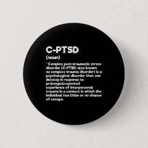 C-ptsd定義ストレス認識度メンタルポストルー 缶バッジ