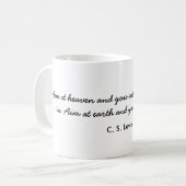 C.S.ルイスは、"目指します天国を…" コーヒー・マグ コーヒーマグカップ (正面左)