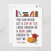 C.S.ルイス茶と書籍の文芸本誌 ポストカード (正面/裏面)