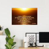 C.S.ルイス・キリスト教引用文 ポスター (ホームオフィス)