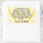 C.S. Lewis quote sticker- Christianity 長方形シール (バッグ)