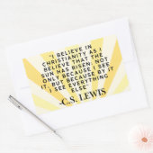 C.S. Lewis quote sticker- Christianity 長方形シール (封筒)