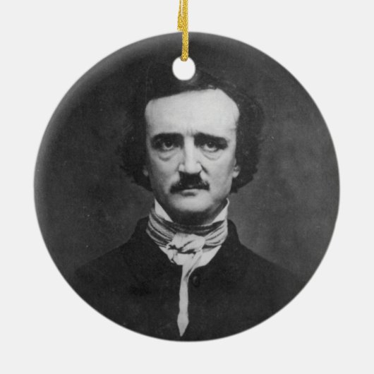 C.T.タットマンによるエドガー・アラン・ポーのダゲレオタイプ セラミックオーナメント (裏面)