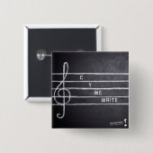 C Y We Write Button Pin 缶バッジ (正面&裏面)