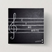 C Y We Write Button Pin 缶バッジ (正面)