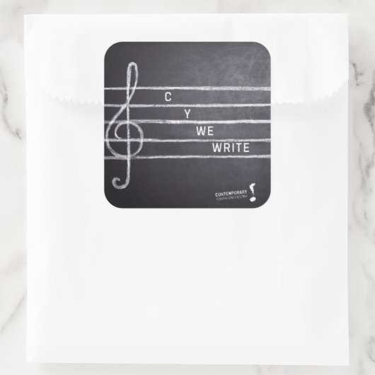 C Y We Write Sticker スクエアシール (バッグ)