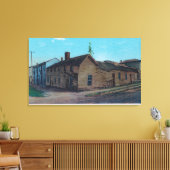 CAの最初の木製ビルの外観 キャンバスプリント (インサイチュ (リビング))
