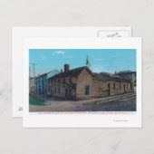 CAの最初の木製ビルの外観 ポストカード (正面/裏面)