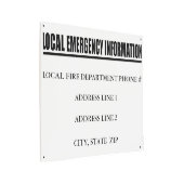CAローカル緊急時情報 メタルプリント (アングル)