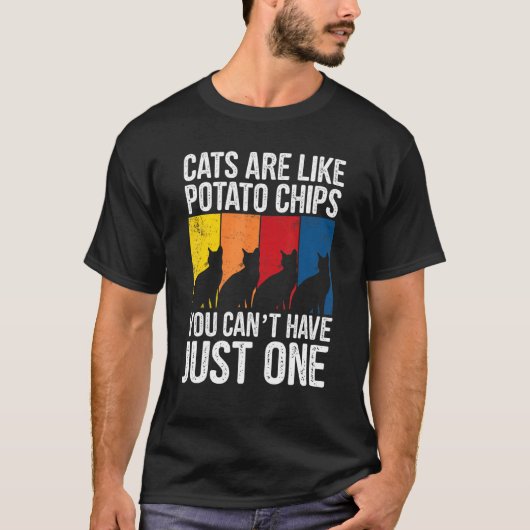 Ca猫はポテトチップス猫のような Tシャツ (正面)
