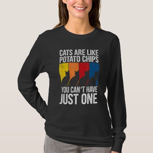 Ca猫はポテトチップス猫のような Tシャツ (正面)