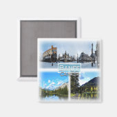 CA0028 America, Canada, Banff, Bow River,冷蔵庫 マグネット (正面/裏面)