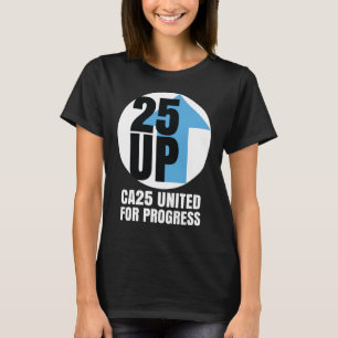CA25UP Lgの白いロゴリラックス適合のV首のティー Tシャツ
