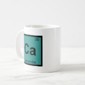 Ca - カサンドラ ギリシャ 化学周期表 コーヒーマグカップ (正面左)