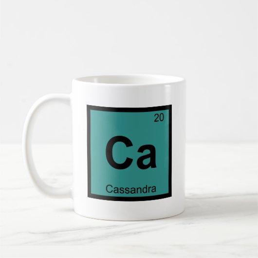 Ca - カサンドラ ギリシャ 化学周期表 コーヒーマグカップ (左)