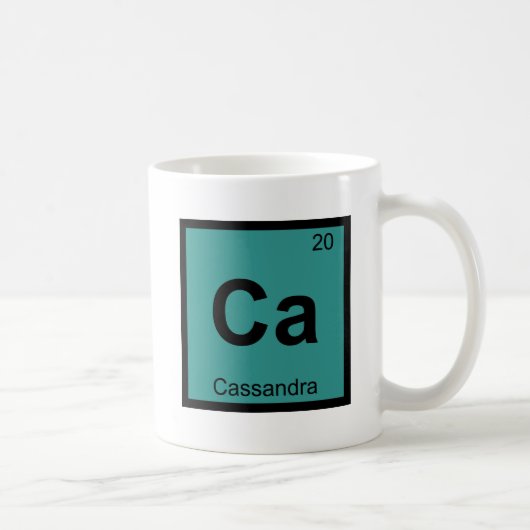Ca - カサンドラ ギリシャ 化学周期表 コーヒーマグカップ (右)